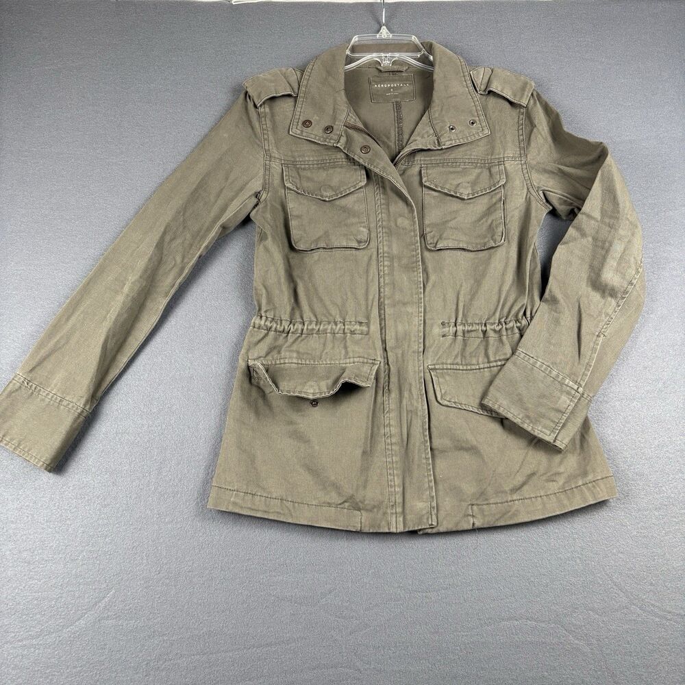 Aeropostale Jacket Girls Size S Green Gorpcore Military Comfort Utility Casual
